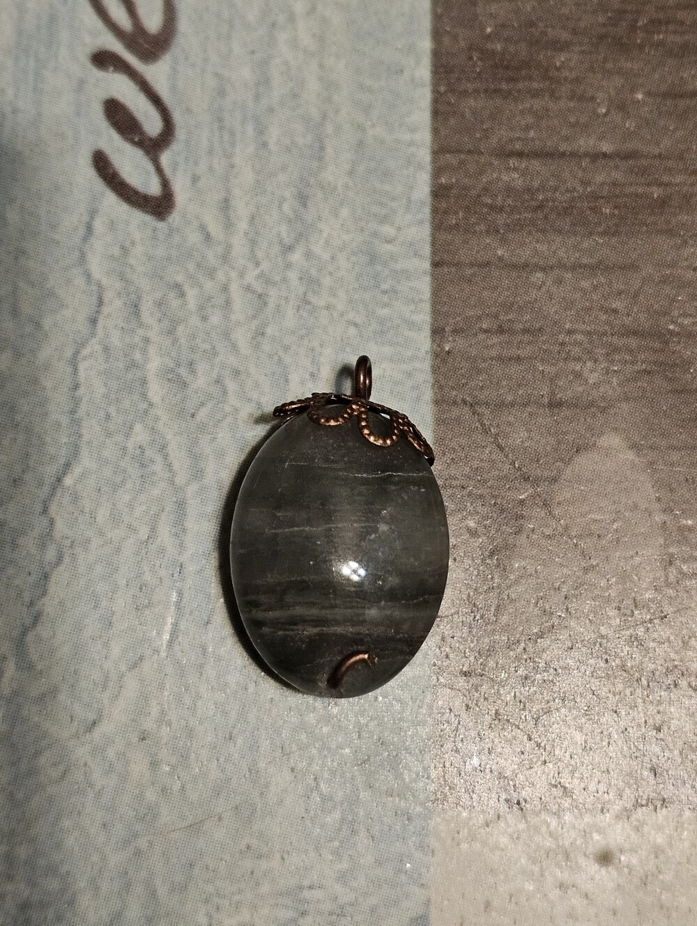 Gold Tone Stone Pendant